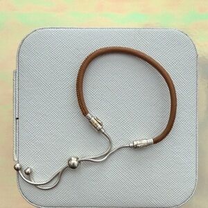 Pandora Brown Bracelet with Silver Accents